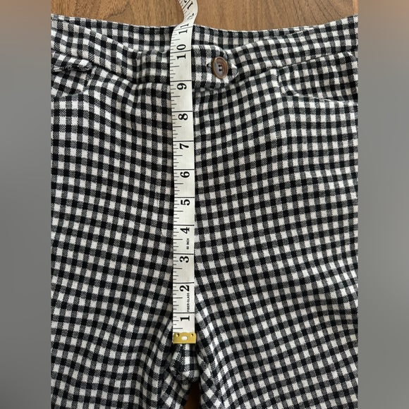 Anthropologie Black and White Checkered Cropped Pants - Picture 9 of 11